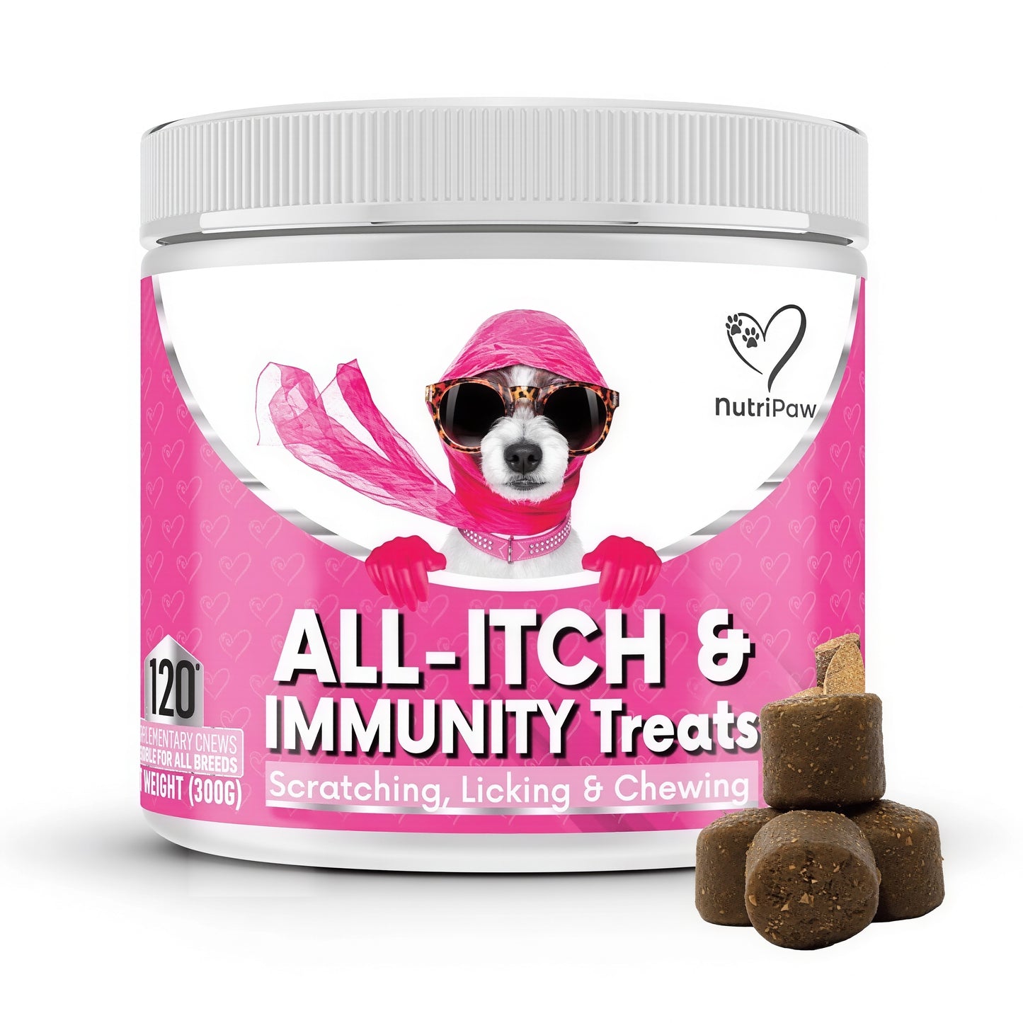 NutriPaw All-Itch Immunity Treats 120 tasty chews